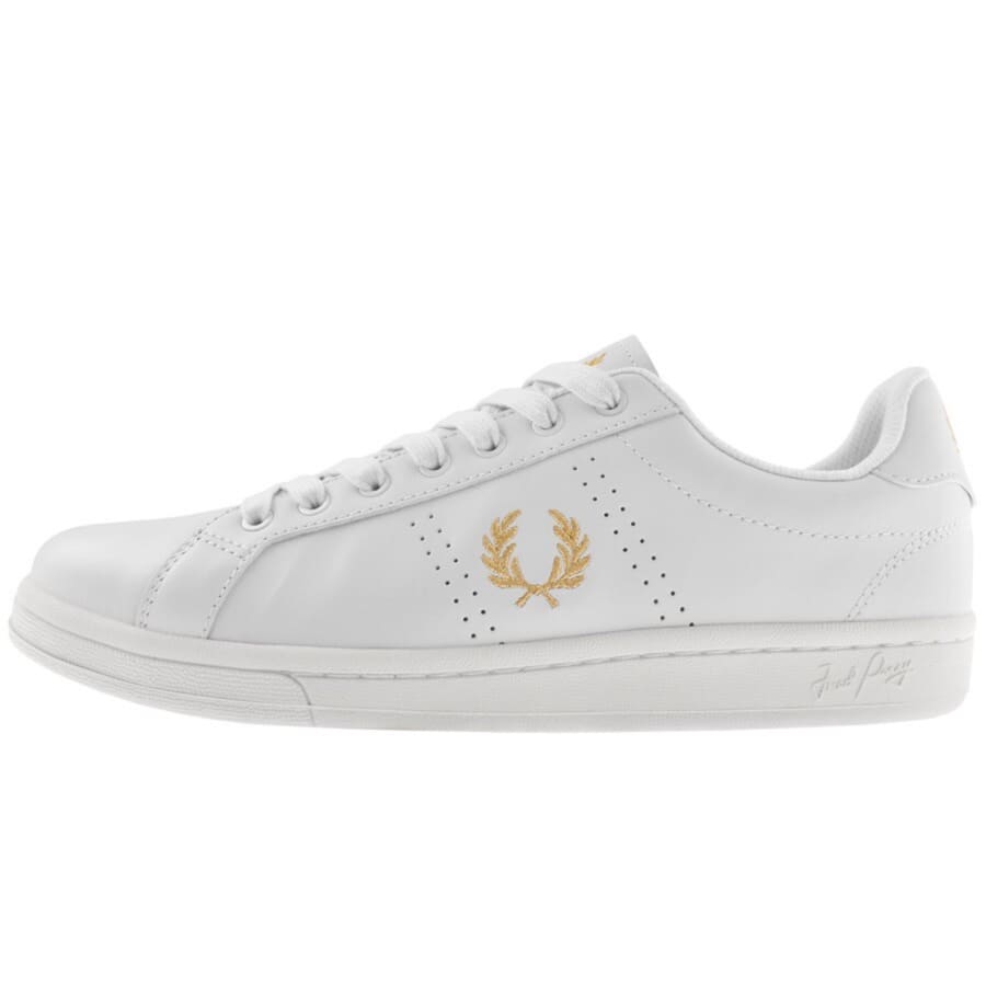 Fred Perry B721 Leather Trainers White | Mainline Menswear